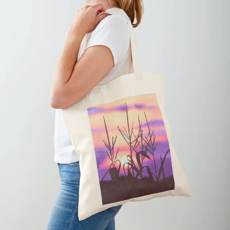 

Summer Corn Sunset Tote Bag tote bag canvas shopper bags for women Shopper bag bags woman 2025