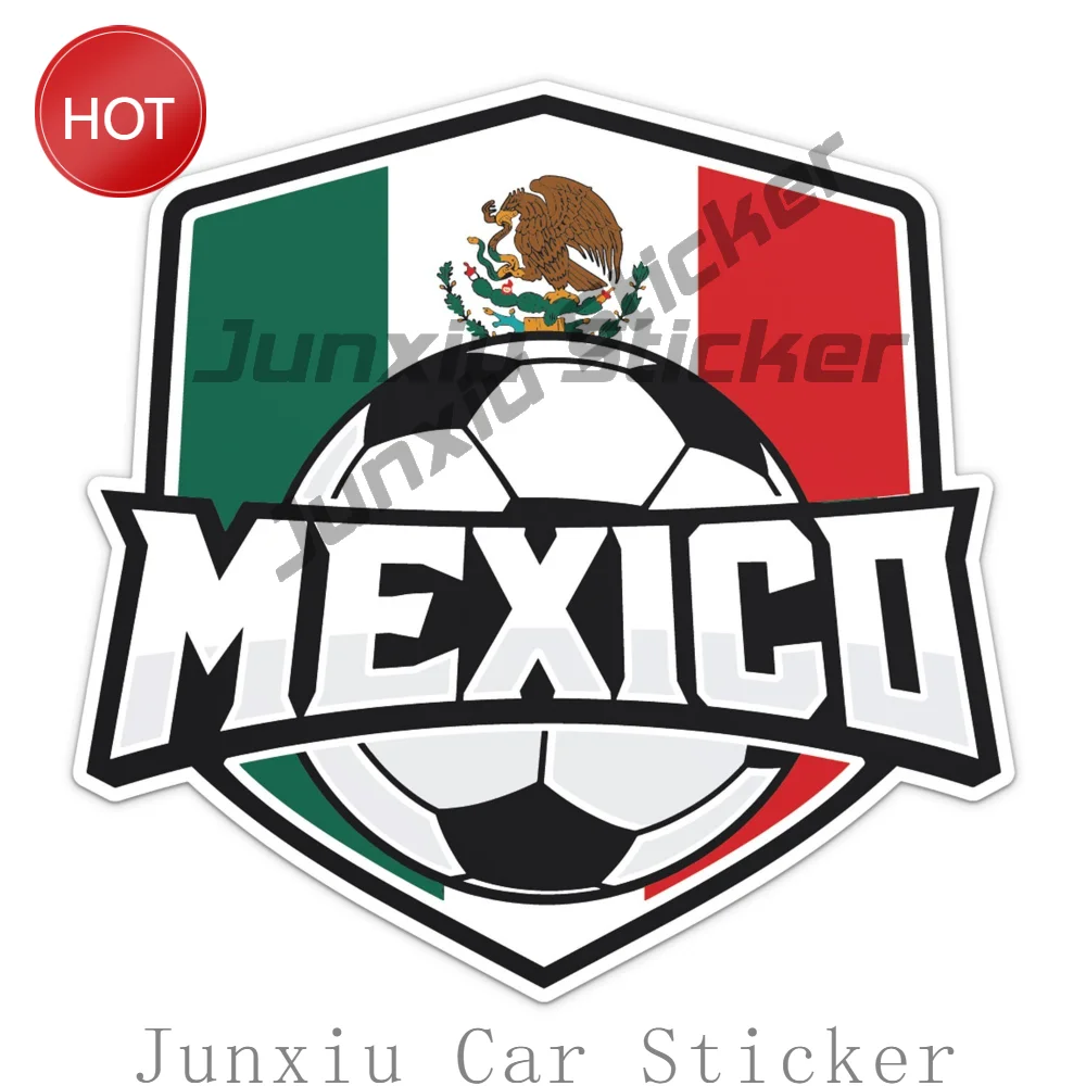 Mexico Flag Soccer Vinyl Sticker Eye Catching Design For Bumper And Rear Window Vehicle Styling Decal Automotive Accessories