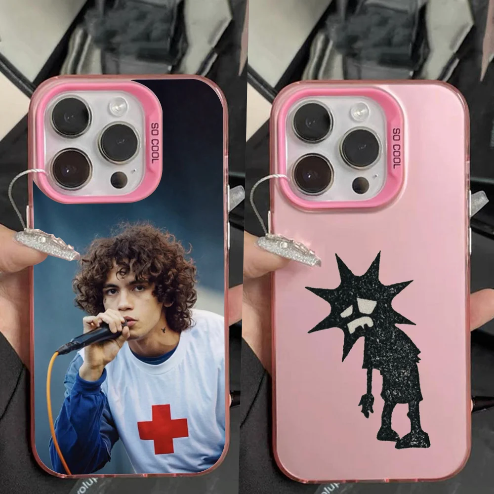 

Dominic Fike Singer Phone Case For iPhone 16,15,14,13,12,11,Pro,Max,Plus,Mini,XS,SE Anti Fall Pink Matte Hard Bumper