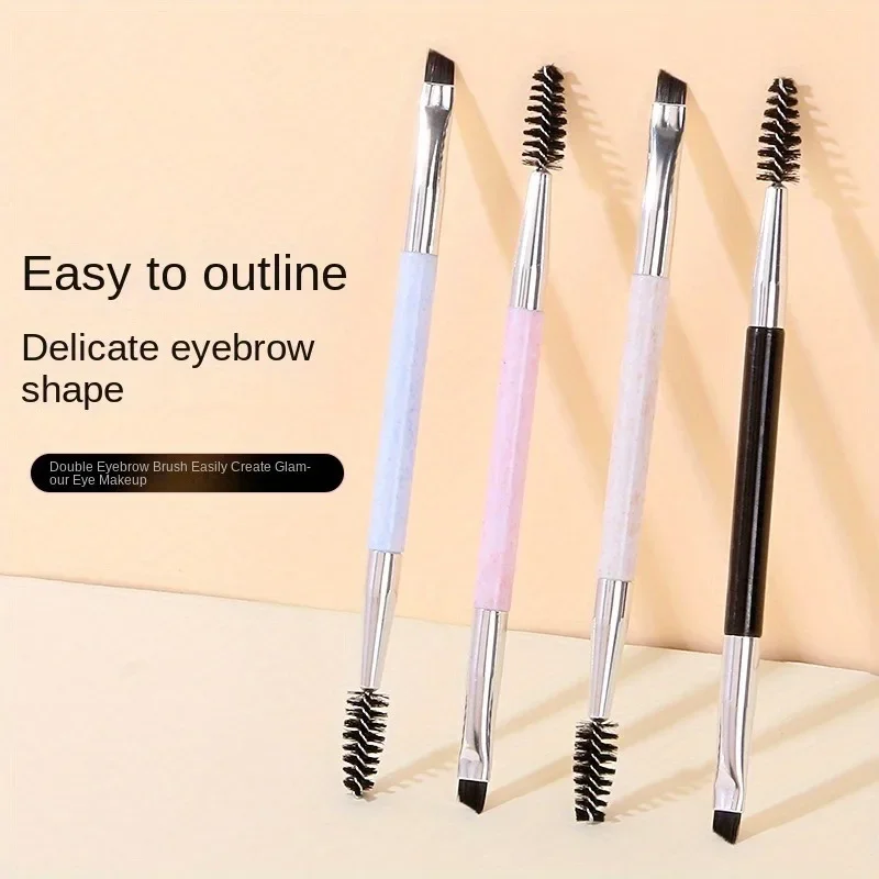 4 Uds nuevo producto cepillo de cejas de doble cabeza cepillo de cejas cepillo de sombra de cejas peine de cejas cepillo de dos cejas