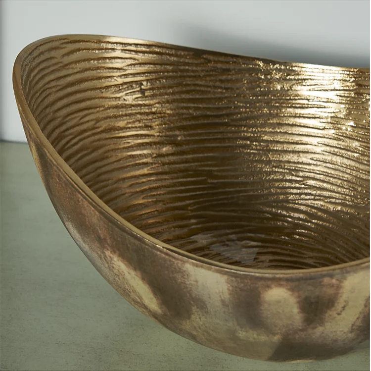 wholesale home accessories decorative gold distressed silver big metal bowls