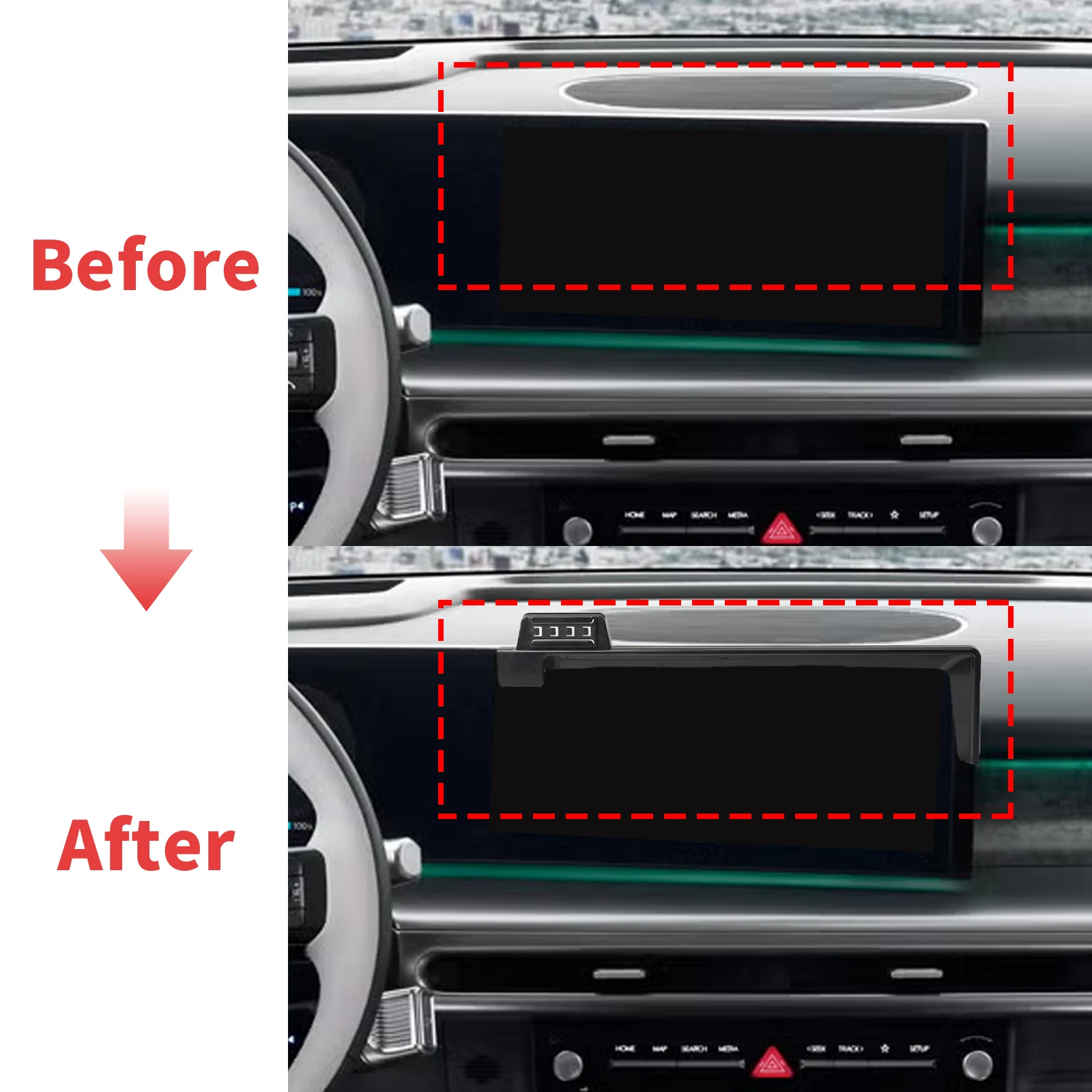 

for Hyundai IONIQ 9 2025 2026 2027Auto Phone Holder Mount GPS Navigation Bracket Stable Car Accessories
