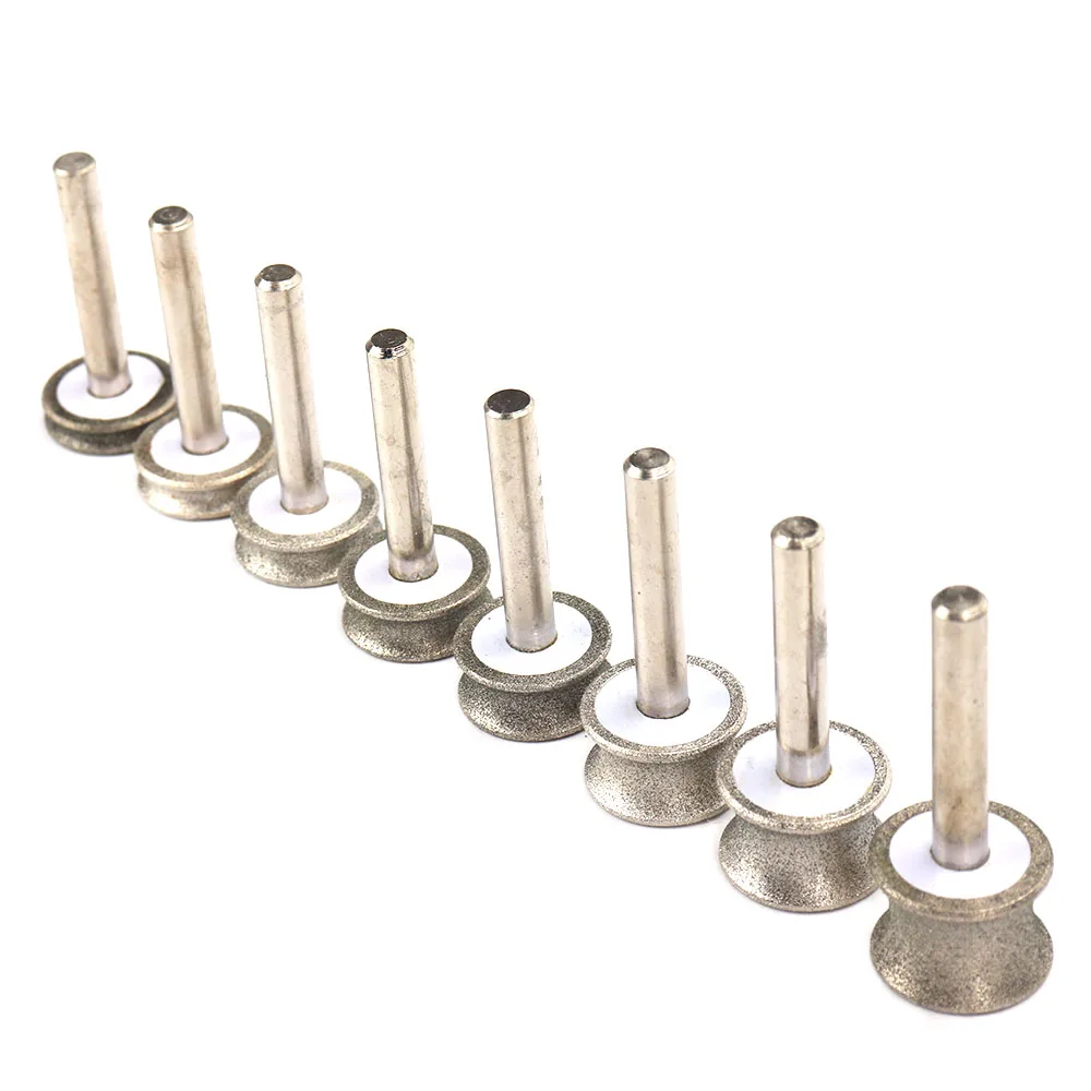 

SI FANG Concave Diamond Grinding Wheel 2-12mm for Glass Jade Ceramic Sharpening Rotary Grinding Tool Polishing Wheel
