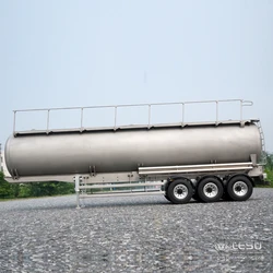 LESU Metal 1/14 40Ft Oil Tank Gas-Tanker Semi Trailer For RC Tamiyaya Tractor Truck TOUCAN Radio Control Toys Car Model Th14463