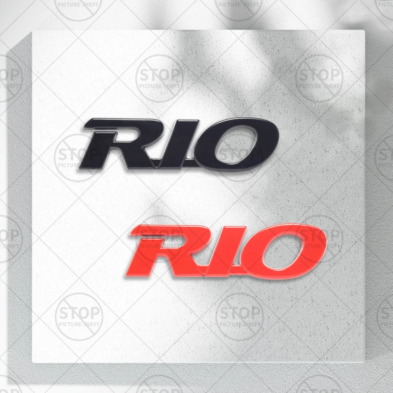 ملصق سيارة لشعار RIO ثلاثي الأبعاد مصبغة لتزيين الجسم شارة خلفية شعار الجذع اكسسوارات الديكور #3