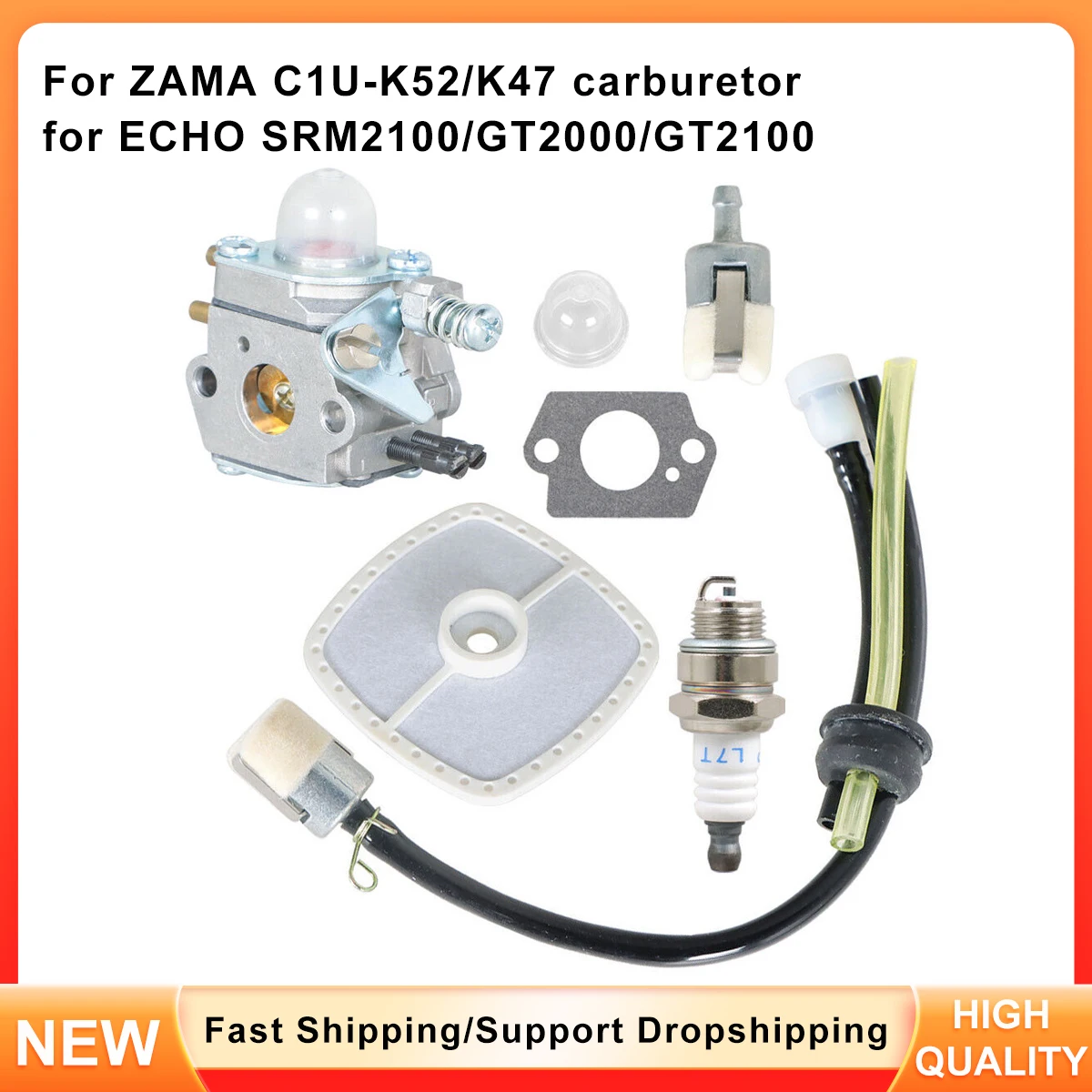 

Carburetor for ZAMA C1U K47 K52 K53 K29, Fits Echo SRM-2100 GT-2000 GT-2100 Trimmer