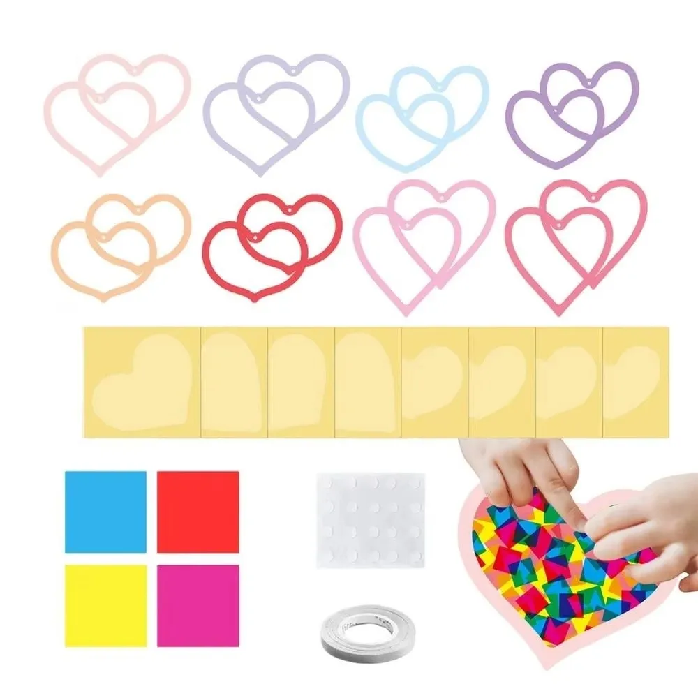 Creatieve papiersnijset Vermogenstraining Kleurrijke handgemaakte Suncatchers Craft Interactieve draagbare paasdecoratie