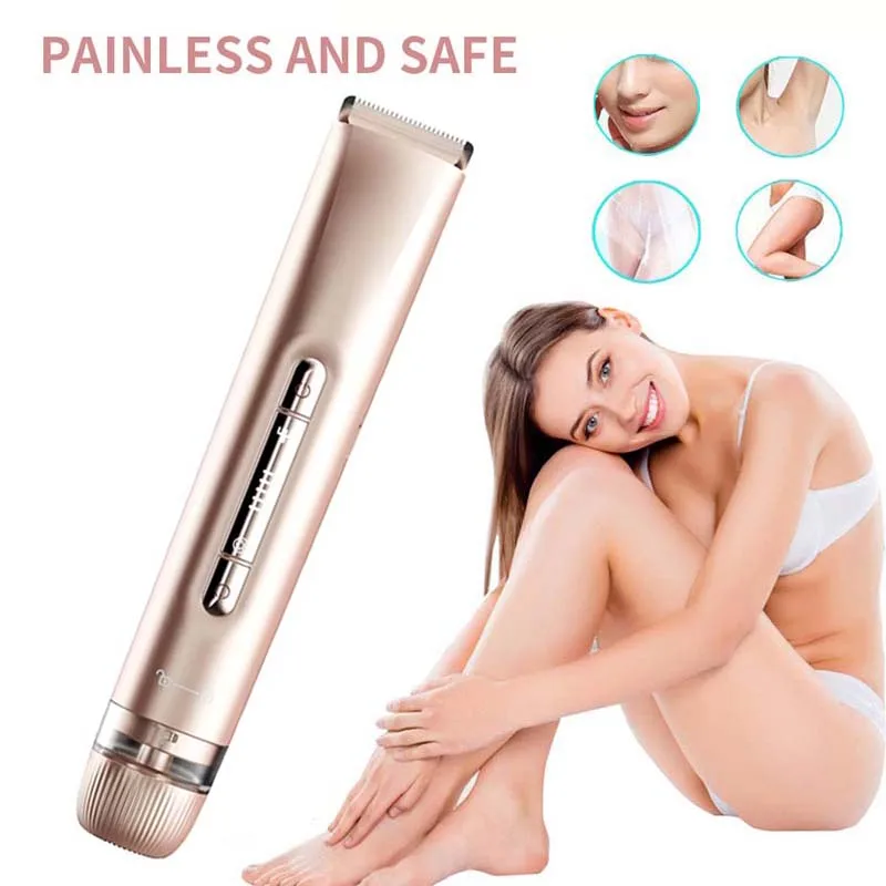 

2 in 1 Electric Women Shaver Dual Head Bikini Trimmer Waterproof Wet Dry Use Facial Hair Remover for Underarm Leg Arm Body Face