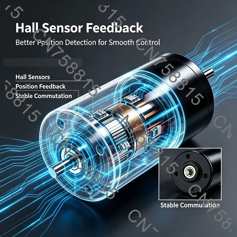External Drive Support PWM BRK FG FR，High Torque 4260 775 Brushless Motor 8 Wire Hall Sensor Motor
