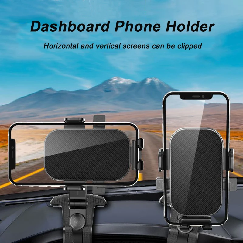 Car Phone Holder Stand Dashboard Car Clip Bracket Universal GPS Cell Mobile Phone Support Phone Mount For iPhone Samsung Xiaomi