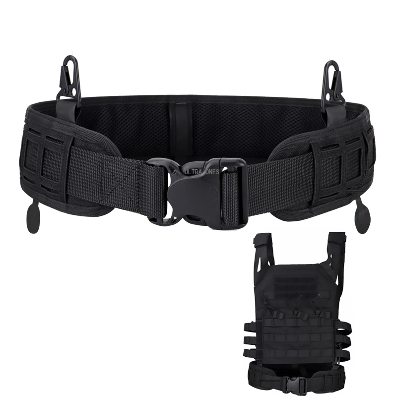 

Tactical Combat Belt Molle Waist Belts for Outdoor Rock Climbing Hunting Woodwork Shooting Hiking Nylon Adjustable Waistband