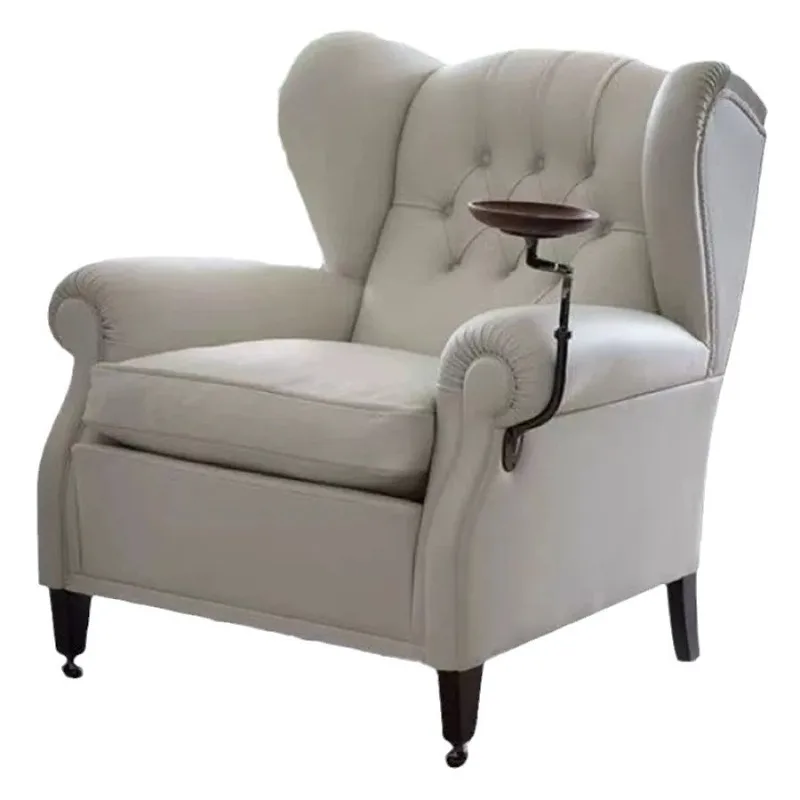 

Американское кожаное кресло-реклайнер 1919 в стиле «легкий люкс», дизайнерское кресло «Папа-человек», для гостиной, балкона, отдыха, кресло-тигр, одноместный диван