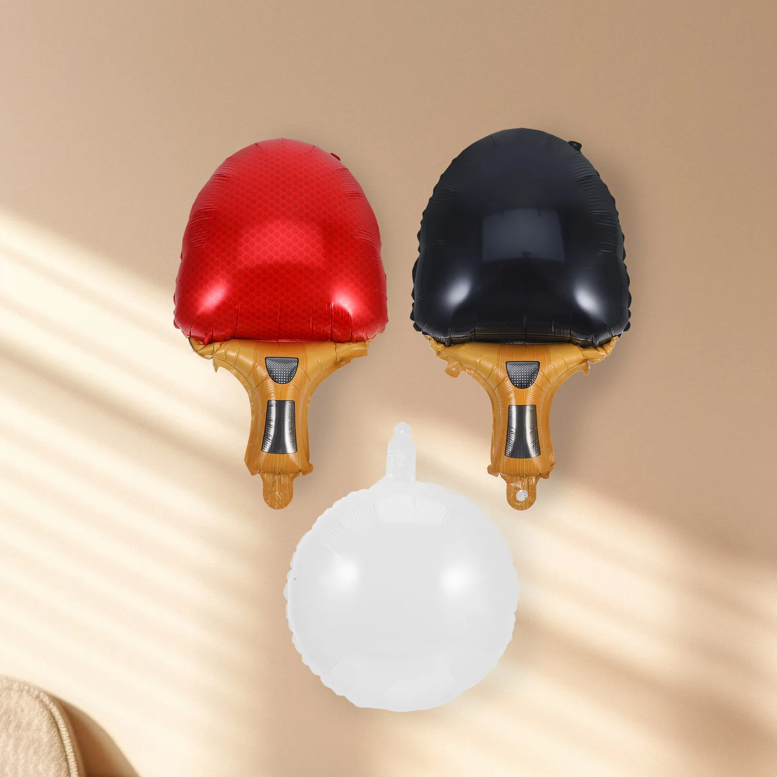 

3pcs Table Tennis Balloons Aluminum Foil Paddle Shaped Party Decoration Sports Event Prop Leak Resistant Child Balloons Birthday