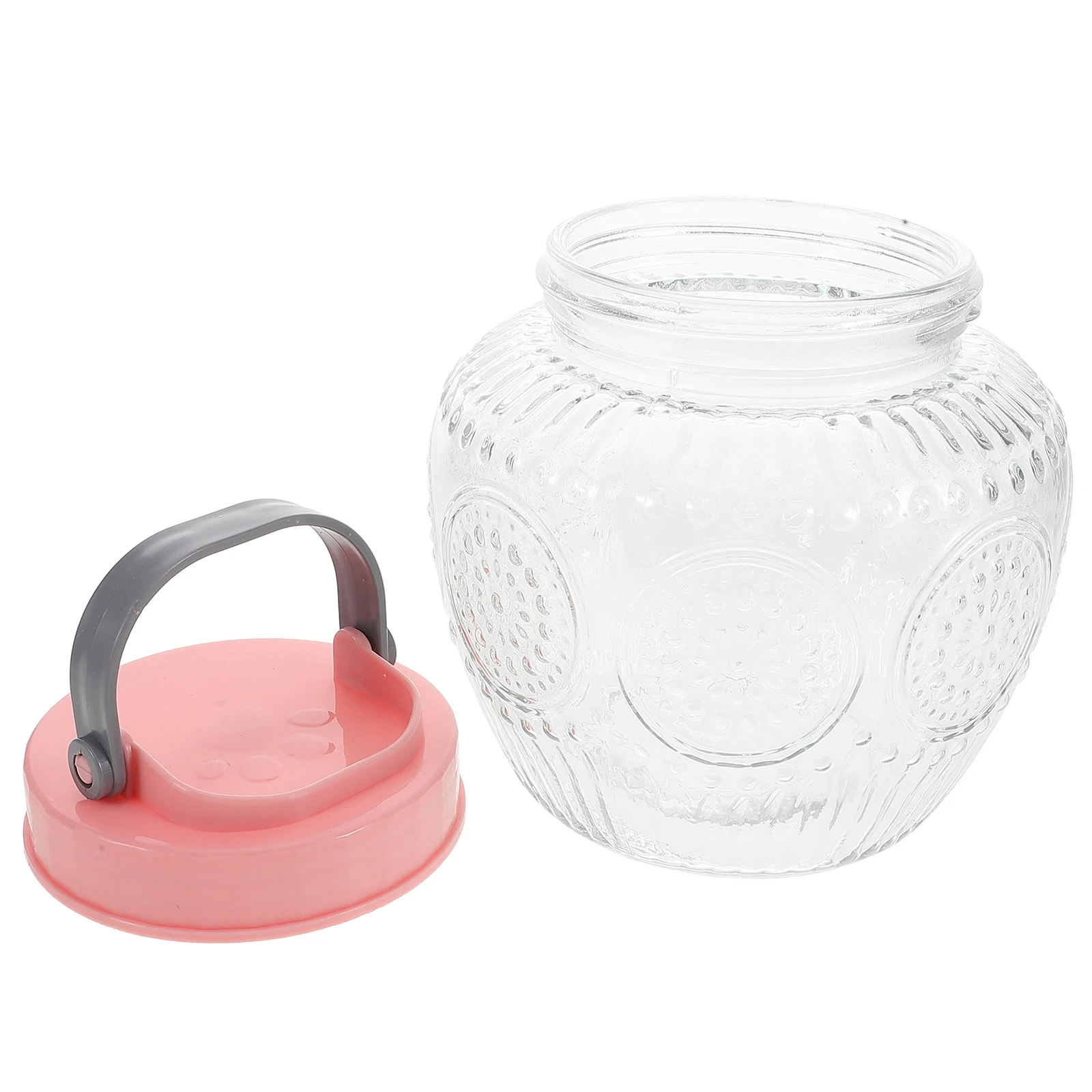 

Glass Storage Jar Airtight Lid 1200ml Clear Large Pickle Container Fermenting Canister Cookie Candy Kitchen Organizer