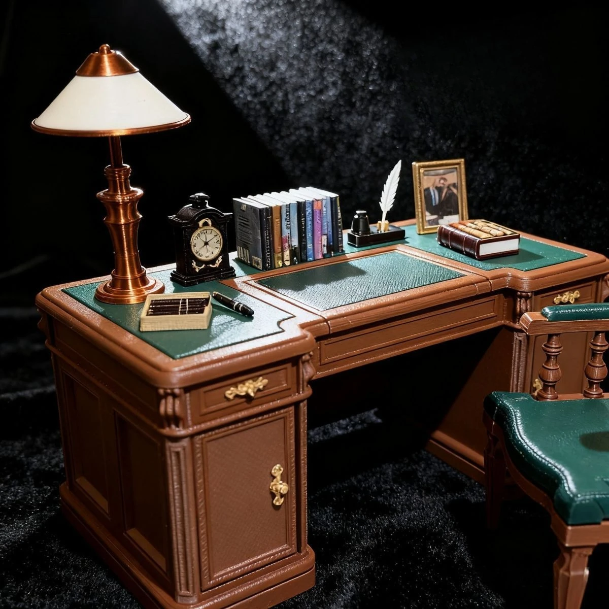 �y�Z�[�����z1:12 �~�j�`���A�I�t�B�X�f�X�N�Z�b�g - �r�N�g���A���l���̃��C�e�B���O�e�[�u���ƈ֎q�A�h�[���n�E�X�f�B�X�v���C�p�̎蒤��ؐ����f��