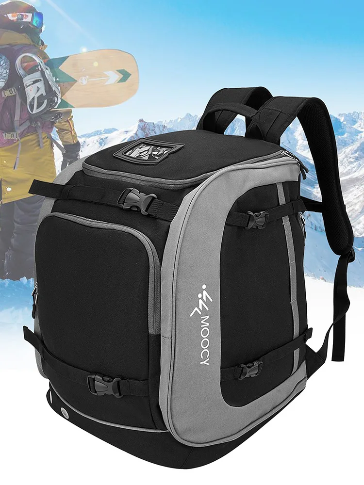 Zaino per scarponi da sci da 65 litri Zaino per abbigliamento per casco in tessuto Oxford di grande capacità Stivali Borsa per riporre abbigliamento per escursionismo e arrampicata