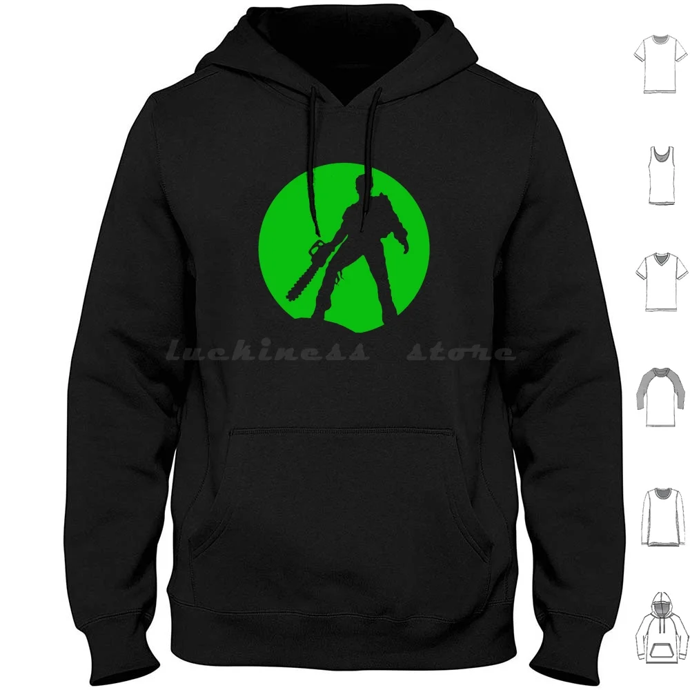 

Ash Vs The Evil Dead ( Green ) Hoodies Long Sleeve Evil Dead Horror Silhouette Ash Film Movie Zombie The Movie Ash Vs