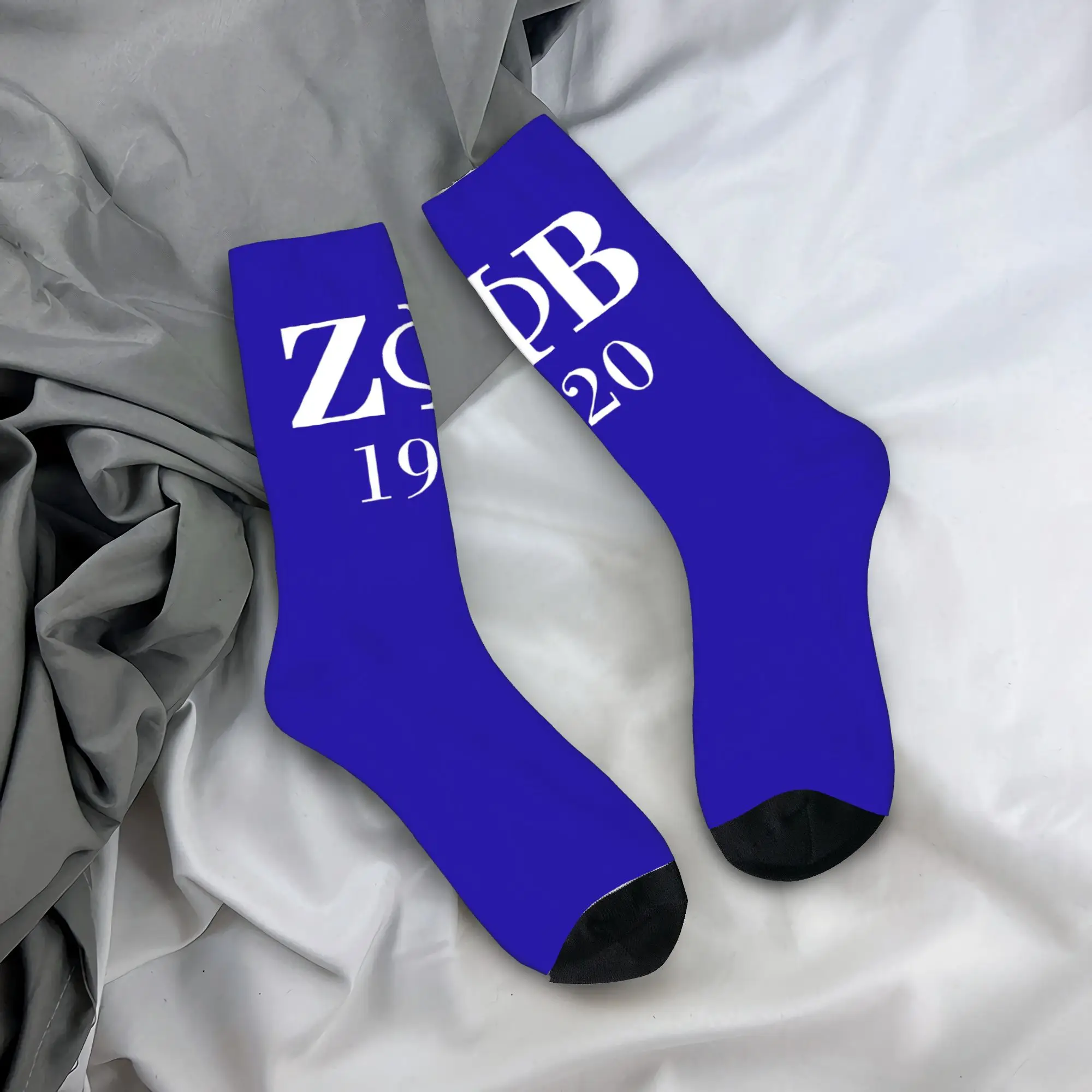 

Custom Cute Men's Zeta Phi Beta Sorority Logo Dress Socks Unisex Breathbale Warm 3D Print Greek Letter 1920 Crew Socks