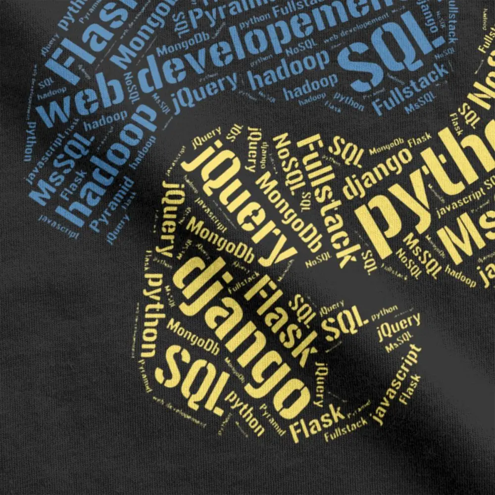 Graphic T-Shirts Vintage Python T Shirt Programmer Computer Software Developer Men Tee Shirt Programming Coder Shirts Coding