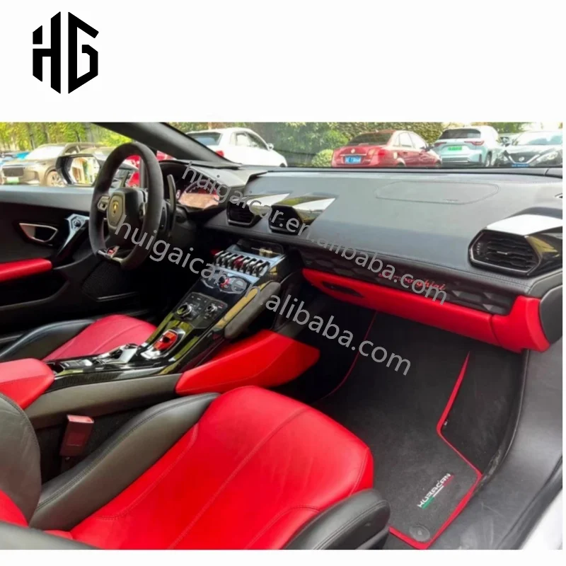 

Real Carbon Fiber Fabric Car Air Condition Outlet Vent Cover for Lamborghini Huracan LP610 LP580 Auto Air Condition Cover Parts
