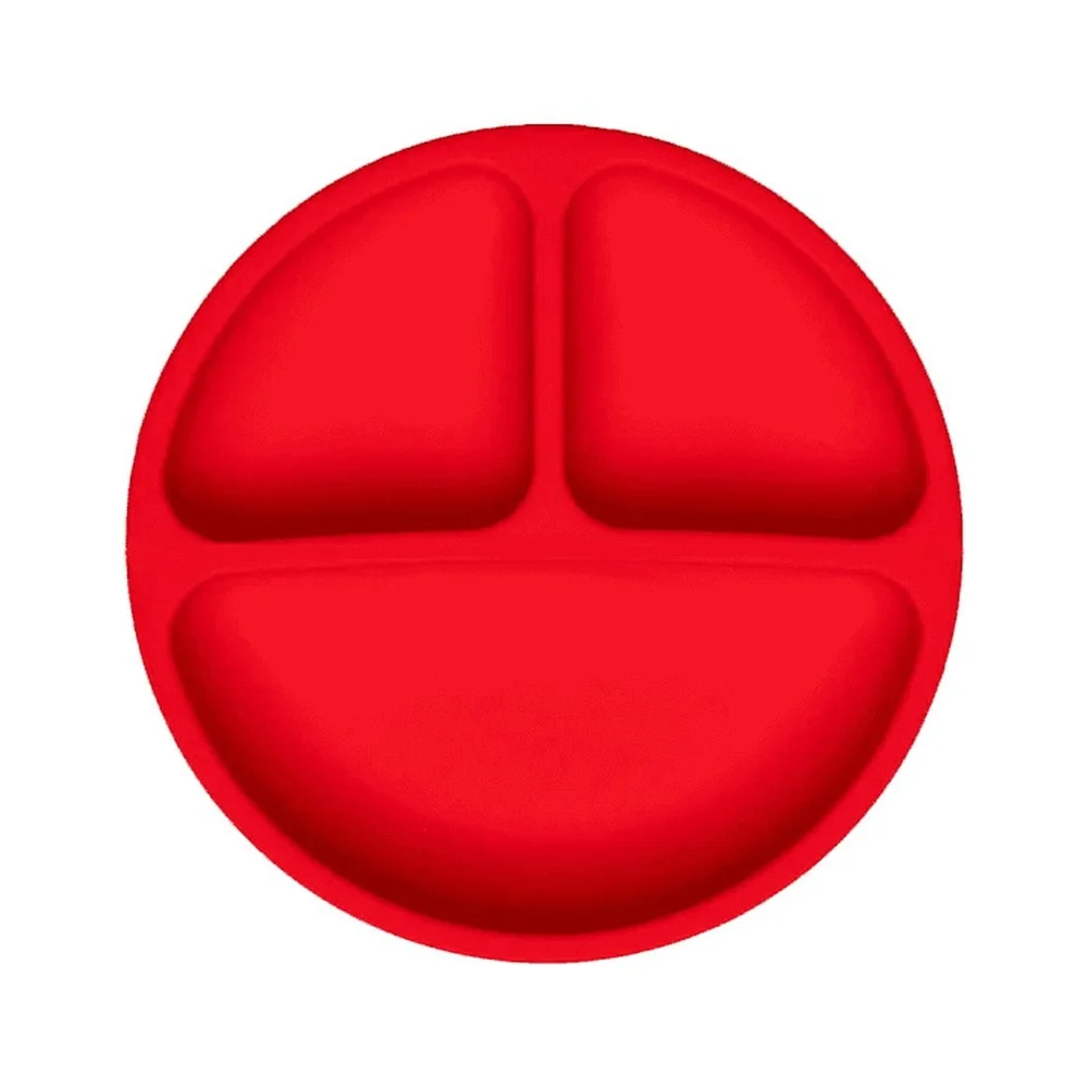 Unbreakable Silicone Divided Plate Anti-Slip Design Dishwasher Safe Food Grade Ideal Independent Eating No Mess Spill Prevention