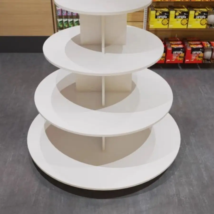 Creative Nakajima Display Stand Display Cabinet Supermarket Snacks Maternal and Infant Store Supermarket Shelf Round Gift Stack