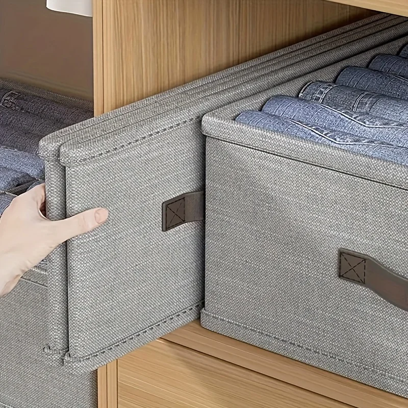 Clothes and pants storage compartment basket drawer style enlarged double row large capacity dust-proof storage box