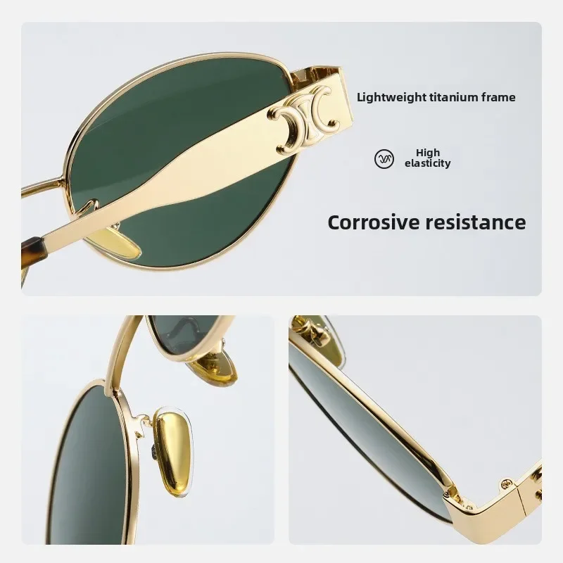 جديد جودة عالية عالية الوضوح أزياء العلامة التجارية مصمم النساء والرجال ريترو بيضاوي الشكل النظارات الشمسية UV400 النظارات الواقية