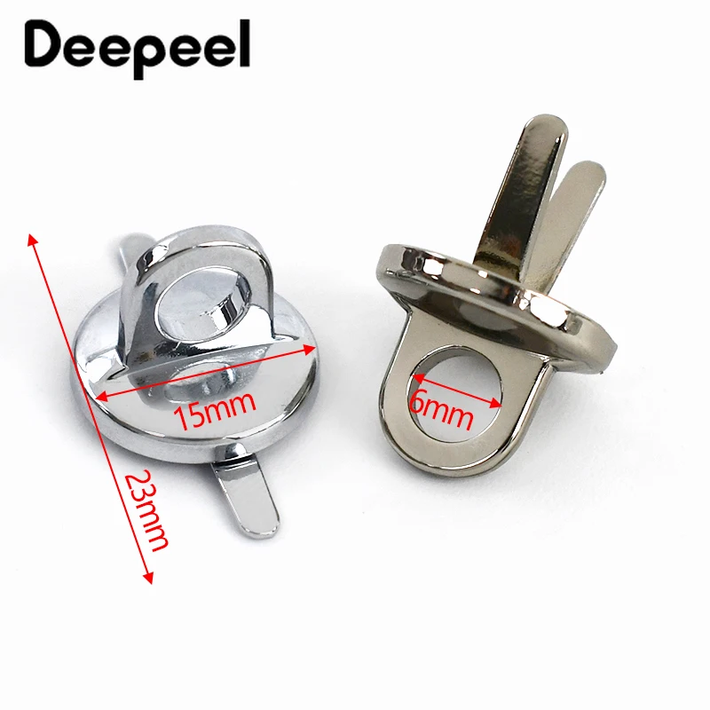 Deepeel 10Pcs Bag Hanging Hook 6*15mm Handbag Side Buckles for Luggage Leather Accessories Clothing Hardware Decoration