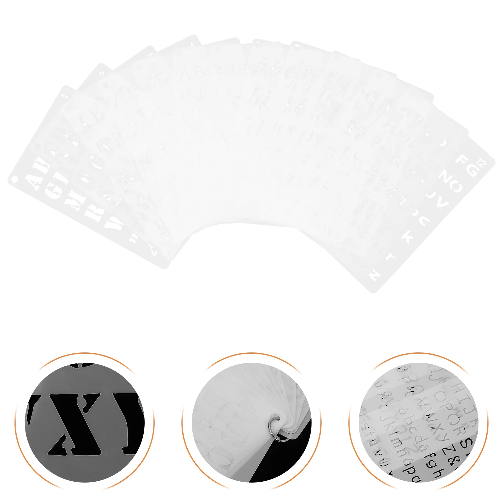 

12 Pcs Alphanumeric Template Inspiration Word Stencils for Painting Calligraphy Office