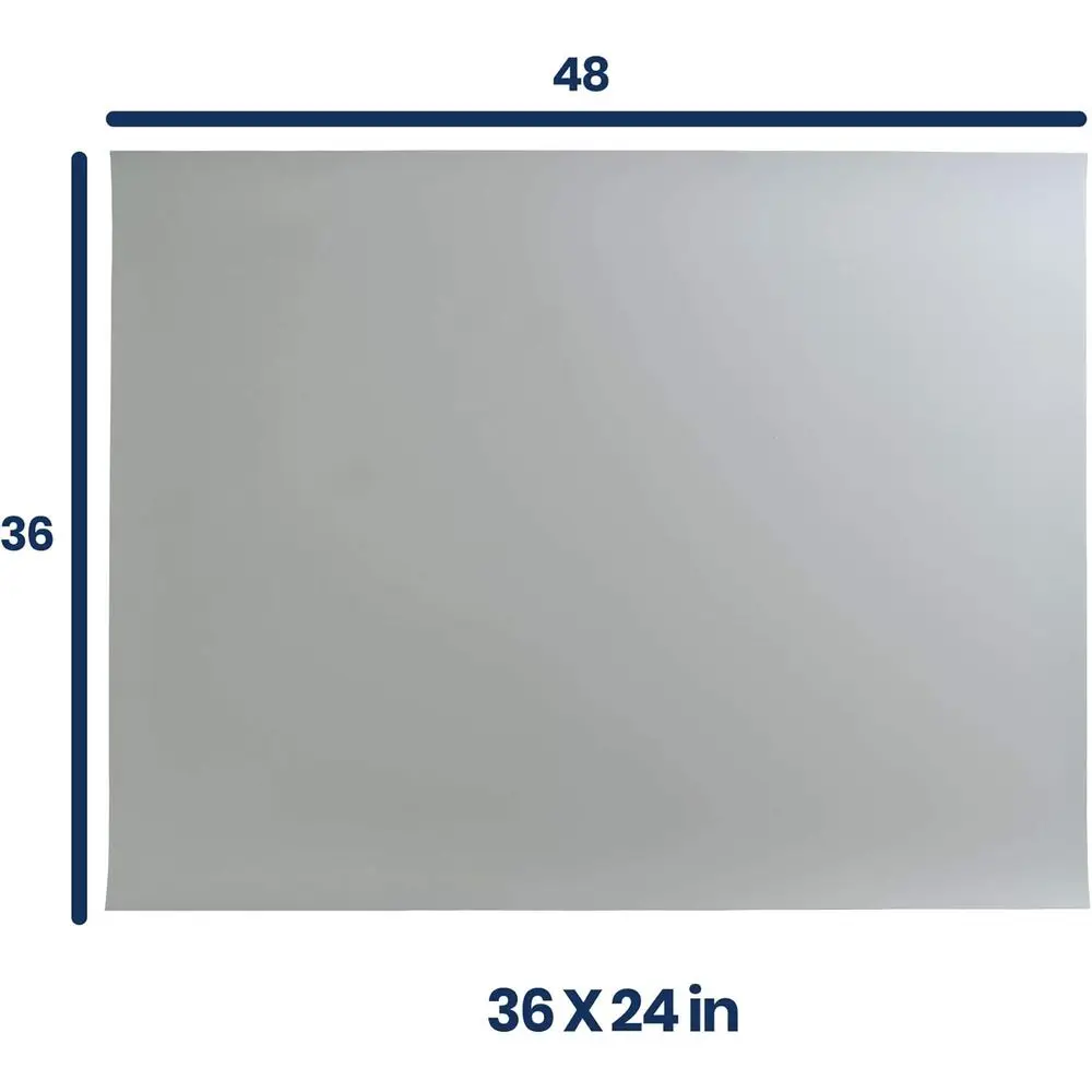 Stain-Resistant Vinyl Board Cover, Gray/White, 36 x 48