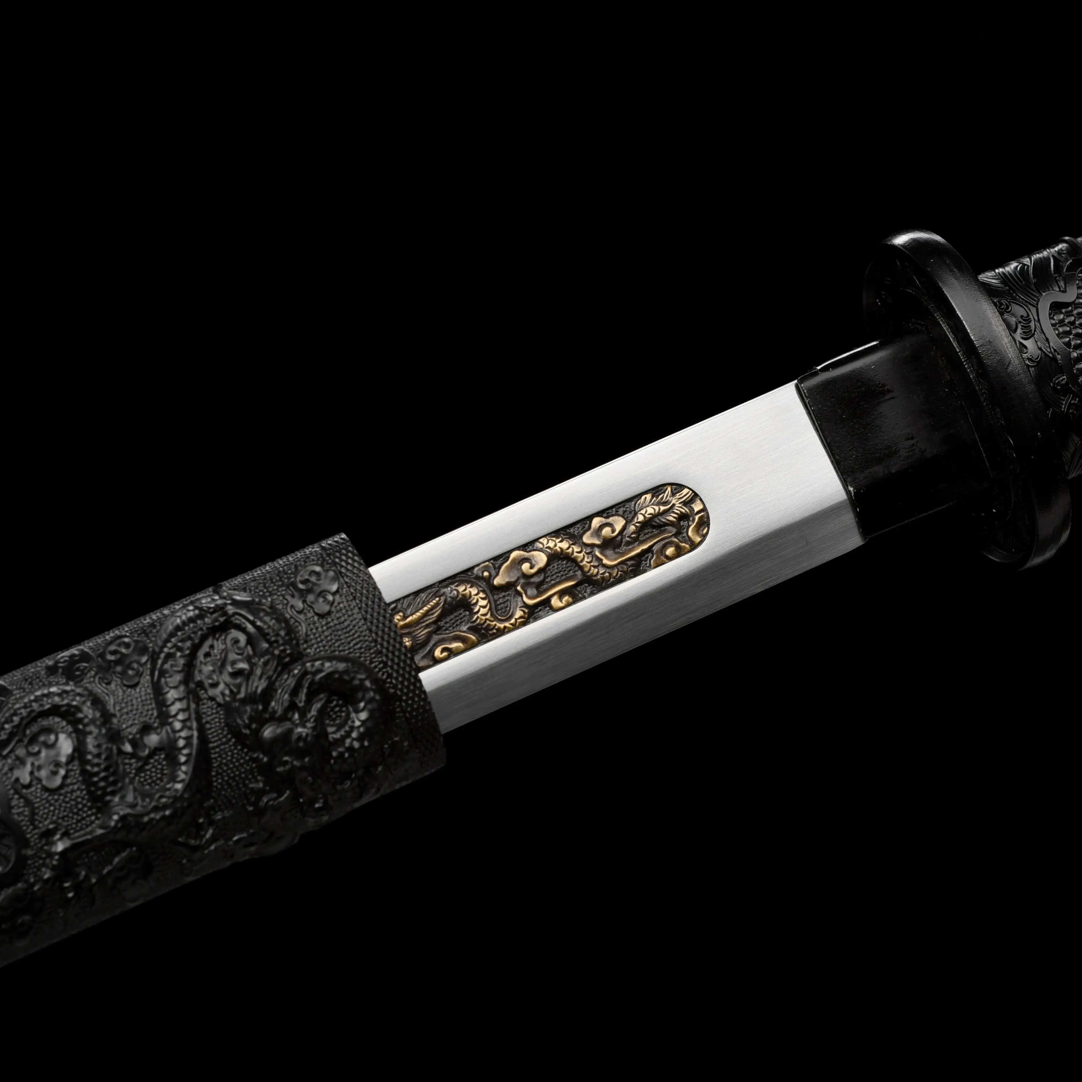 

103 cm Black Dragon Evil Goblin Century Sword katana full tang True Steel Myth Knight Samurai Sword Battle Preparation Ninja Kun