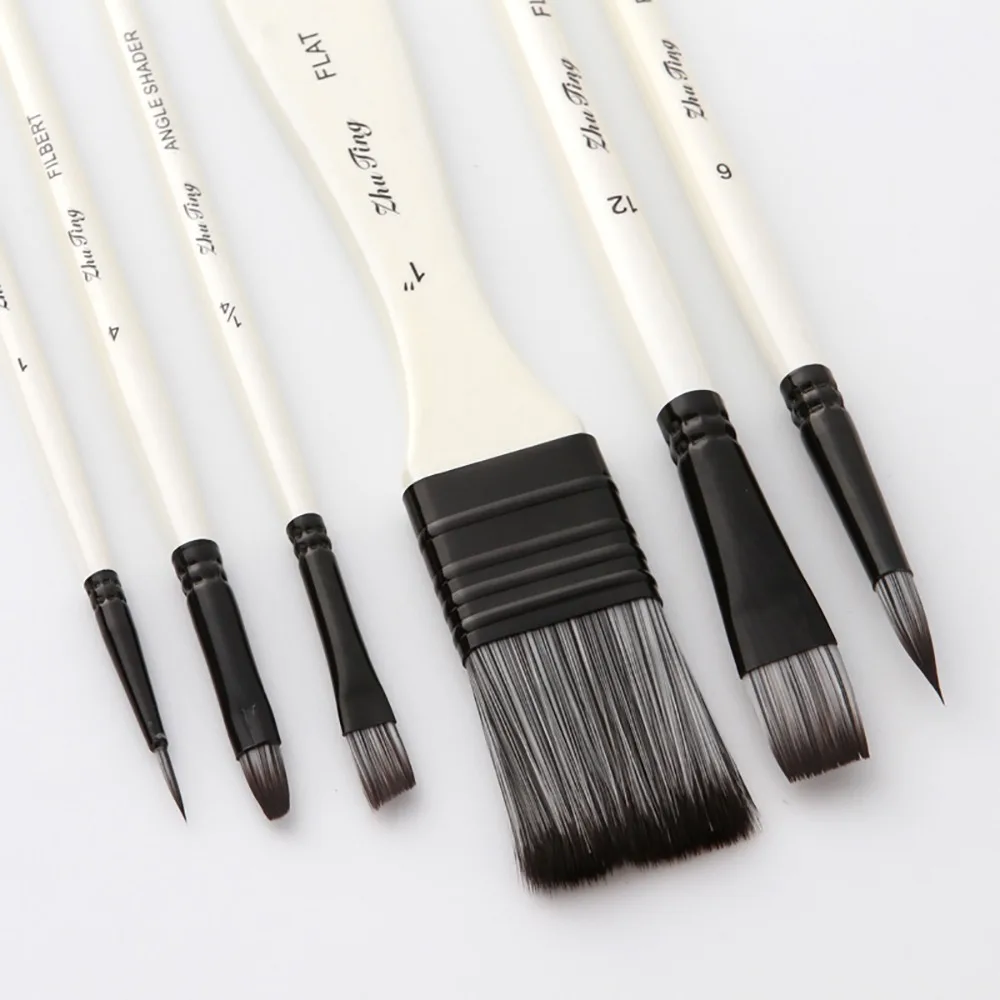 10Pcs Nylon Hair Paint Brushes Set Multiple Mediums With Storage Case Art Paint Brush Kit With Carry Bag Practical