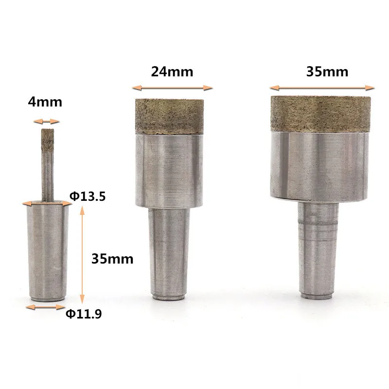 Broca de diamante em pó sinterizado, telha, mármore, vidro, cerâmica, serra de jade, brocas de perfuração para ferramentas elétricas, haste cônica, 4-100mm