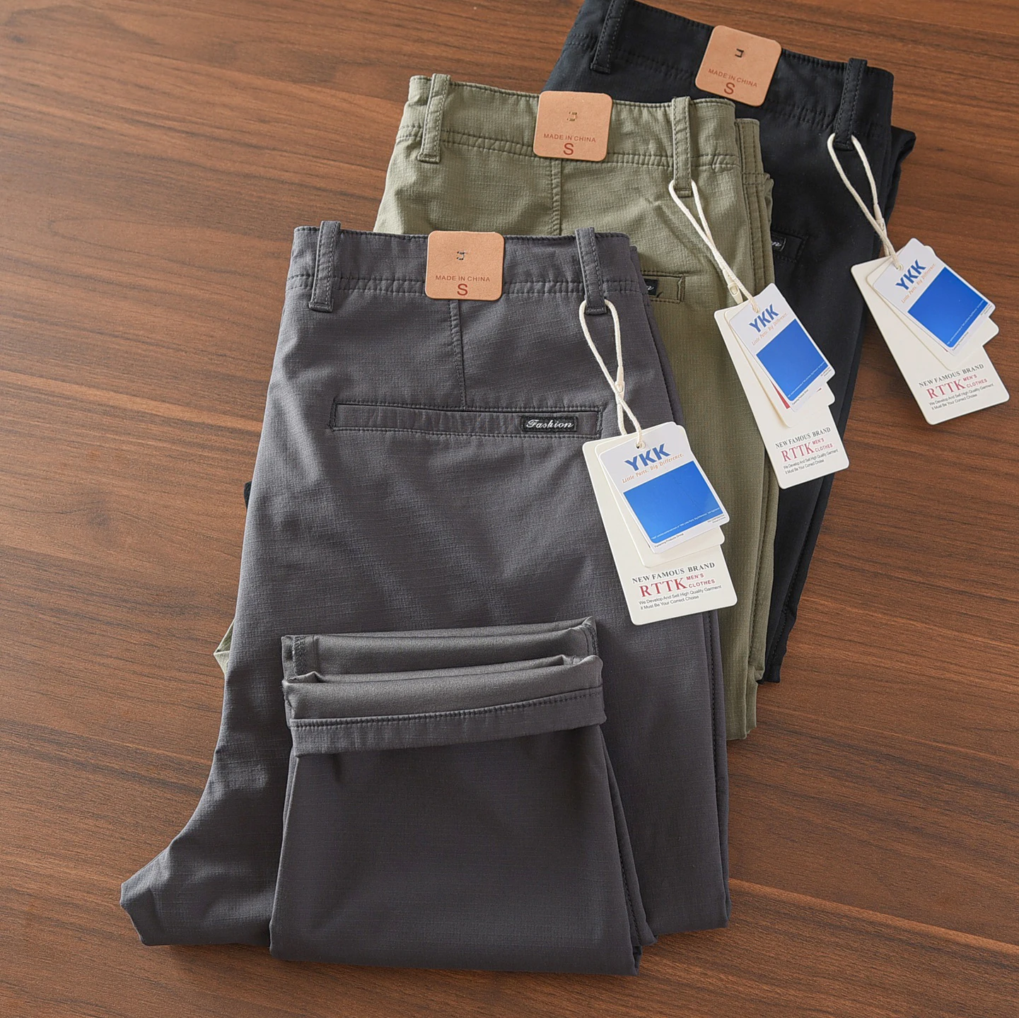 Primavera outono novo japonês retro chinois calças casuais simples 97% algodão lavado micro elástico grosso fino calças retas