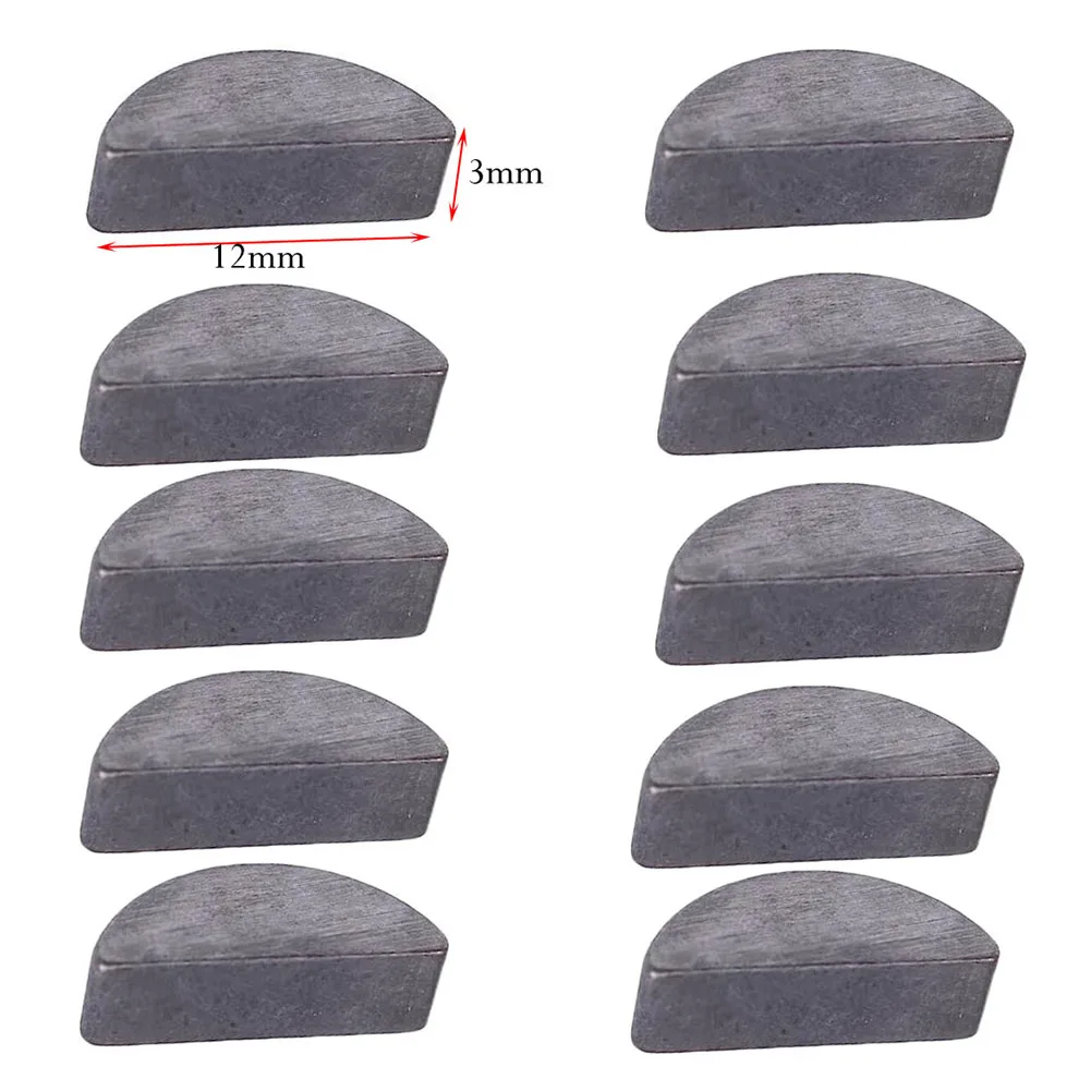 Professional 10PCS Metric Half Moon Shaft Drive Key Set Carbon Steel for Reliable Connection and Stress Minimization