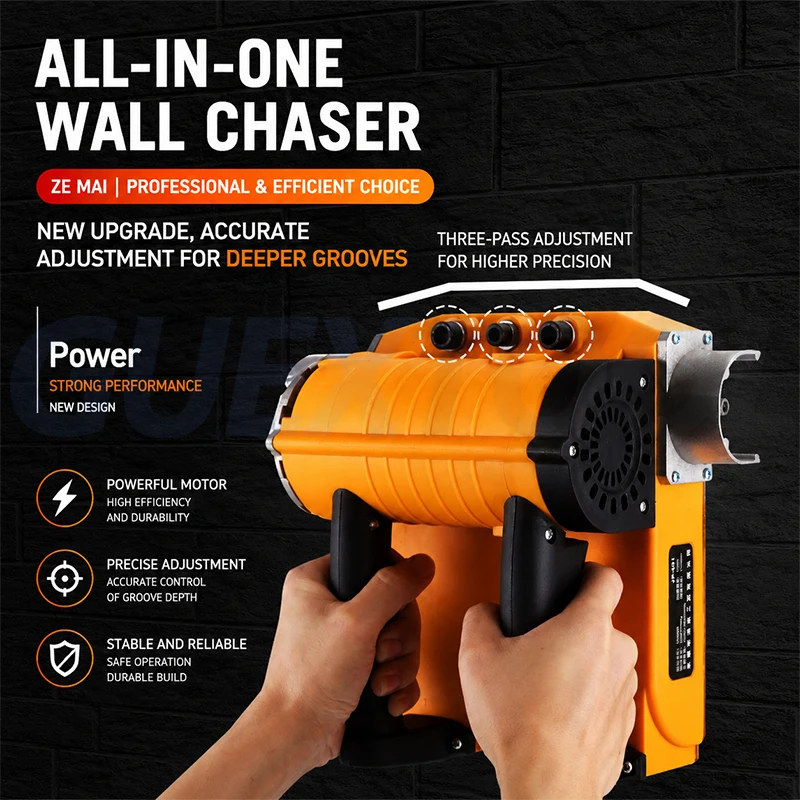 4580W Electric Wall Planer Dust Free Wall Scraper Putty Paint Coating Remover Portable Wall Peeling Machine For Old Wall Renovat