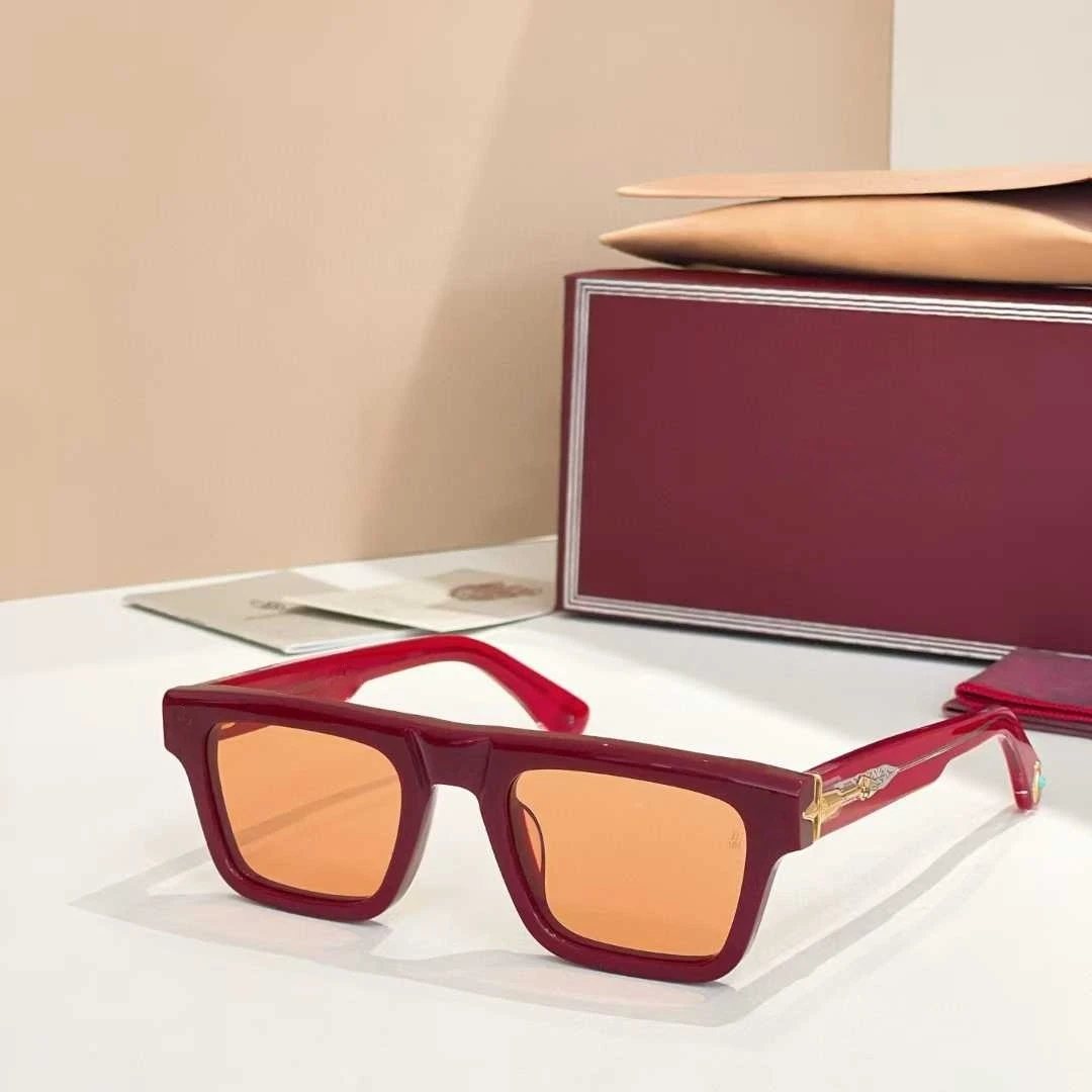 

JJMM Sunglasses LARAMIE Update Version Luxury Vintage Fashion Trend Retro Square Style Solid Thick Acetate Unisex A+ Top Quality