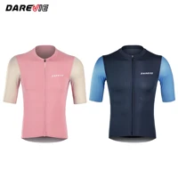 DAREVIE Maillot de ciclismo para hombre SPF 50+, camiseta de ciclismo de nivel de entrenamiento para hombre, ropa de ciclismo suave y ligera antideslizante de secado rápido