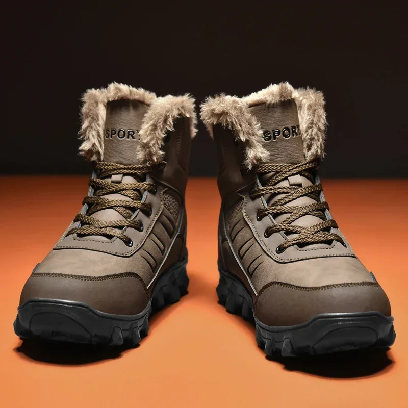 

Men boots 2024 New Winter Slippers Warm Men Shoes Waterproof Non-Slip Plush Sneakers Male tenis shoes Boots Men Sneakers Winter