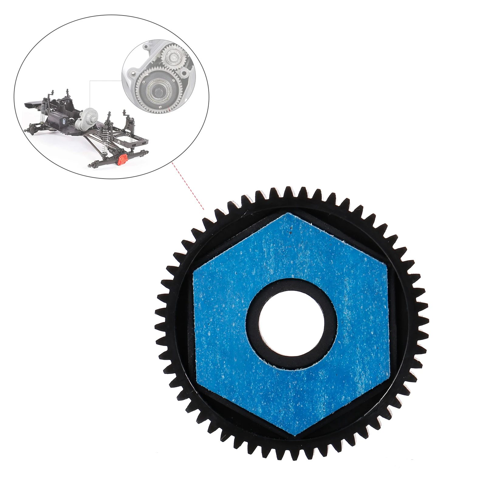 RC Accessories Kit Spur Gear 56T Gearbox Gear 56T with 13T Motor Gear Compatible with Axial SCX10II AX31027 RC Car