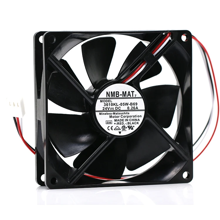 

for Nmb-mat7 3610KL-05W-B69 3610KL-05W-B60 9225 9cm DC 24V 0.26A Dual Ball inverter cooling fan