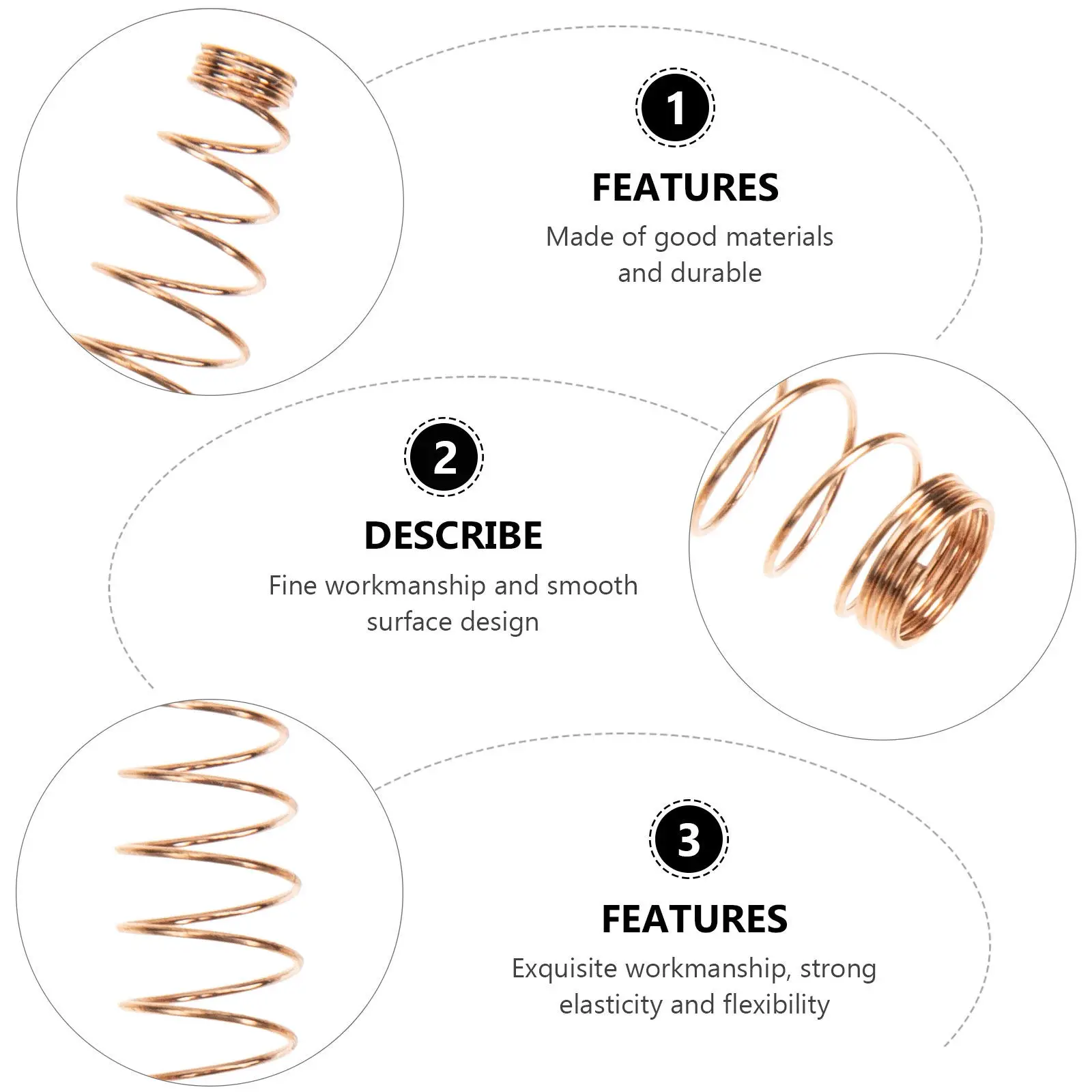 90Pcs Brass Coil Spring Piano Tuning Kit Upright Piano Repair Replacement Part Spiral Wire Spring High Flexibility Accessories