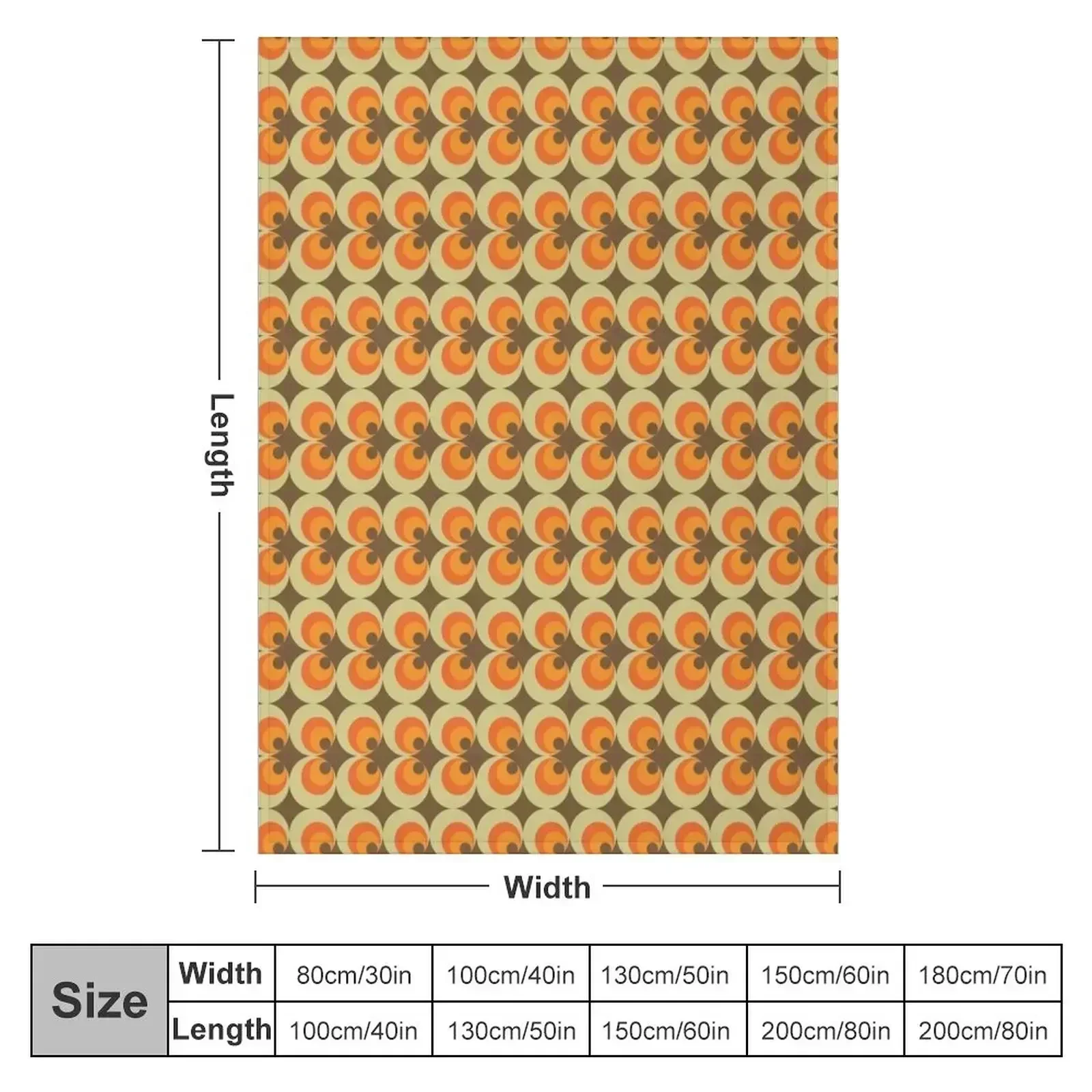 Mid-Century Modern 70s Retro Pattern Throw Blanket Sofa Luxury St Decoratives Thermal Shaggy christmas gifts Blankets