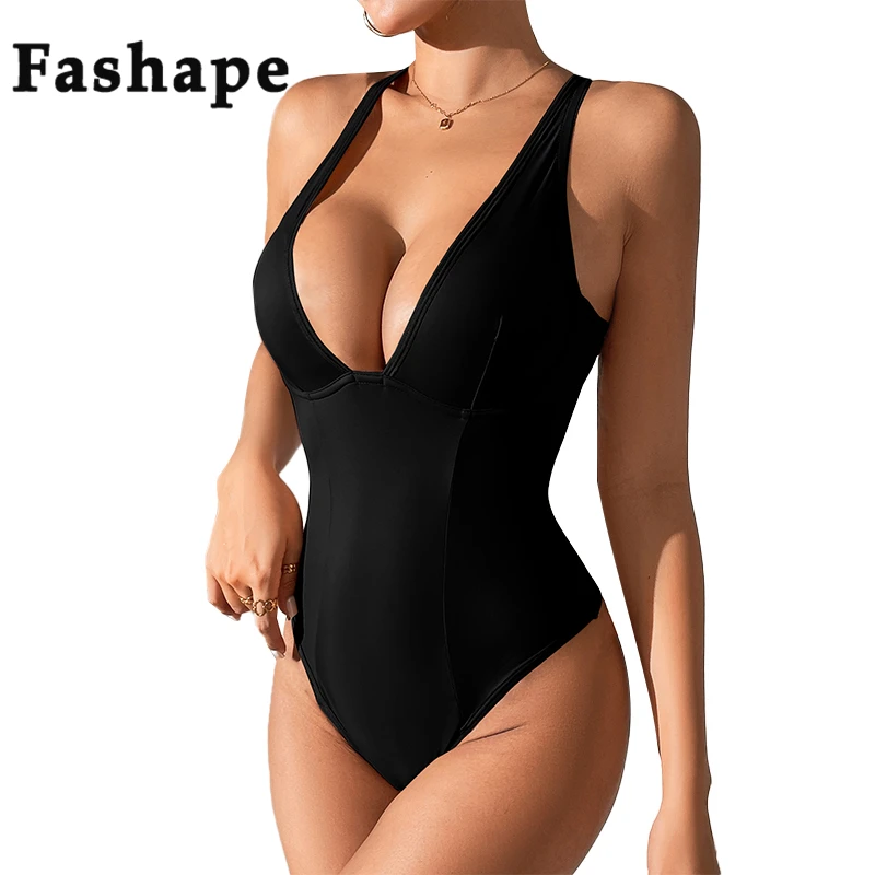 

Женское корректирующее белье Fashape: утягивающее боди с глубоким V-образным вырезом и открытой спиной для коррекции фигуры
