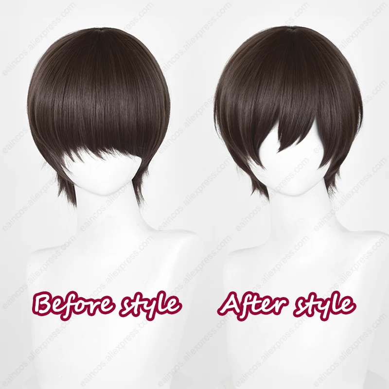 Haruhi Fujioka Cosplay Wig 30cm Dark Brown Wigs Heat Resistant Synthetic Hair