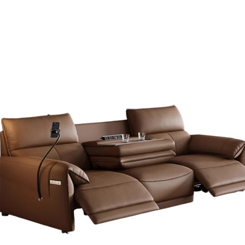 أرائك غرفة المعيشة المصممة الحقيقية باللون الأبيض الحد الأدنى الحديثة صالة أريكة استرخاء جلدية فاخرة لينة الأريكة أثاث Wohnzimmer للمنزل #6