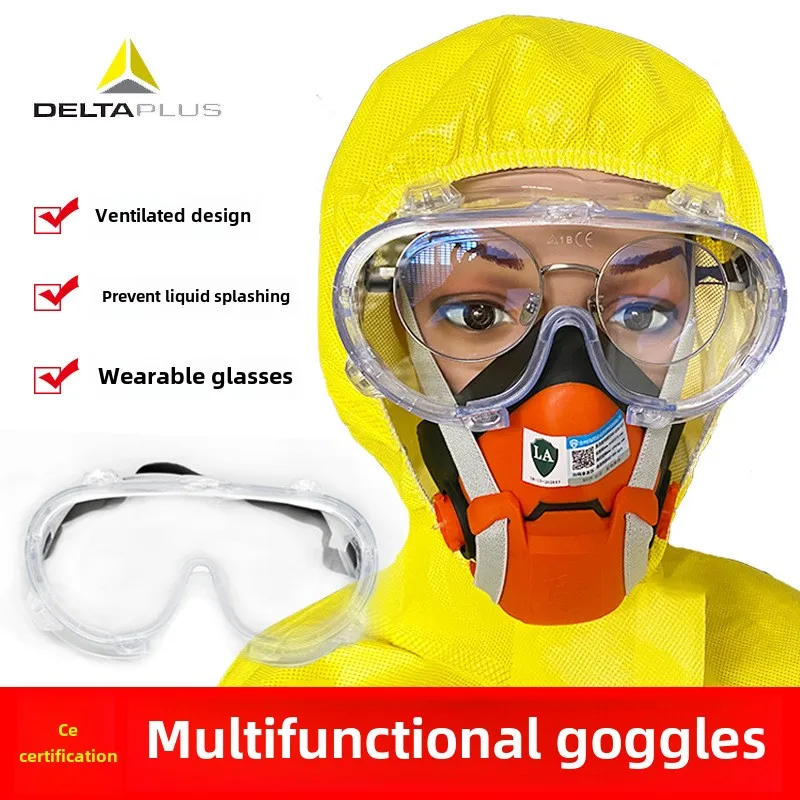 

Deltaplus Windproof Anti-Impact Goggles Sand Dust Liquid Splash Industrial Labor Insurance Goggles Riding Eye Mask