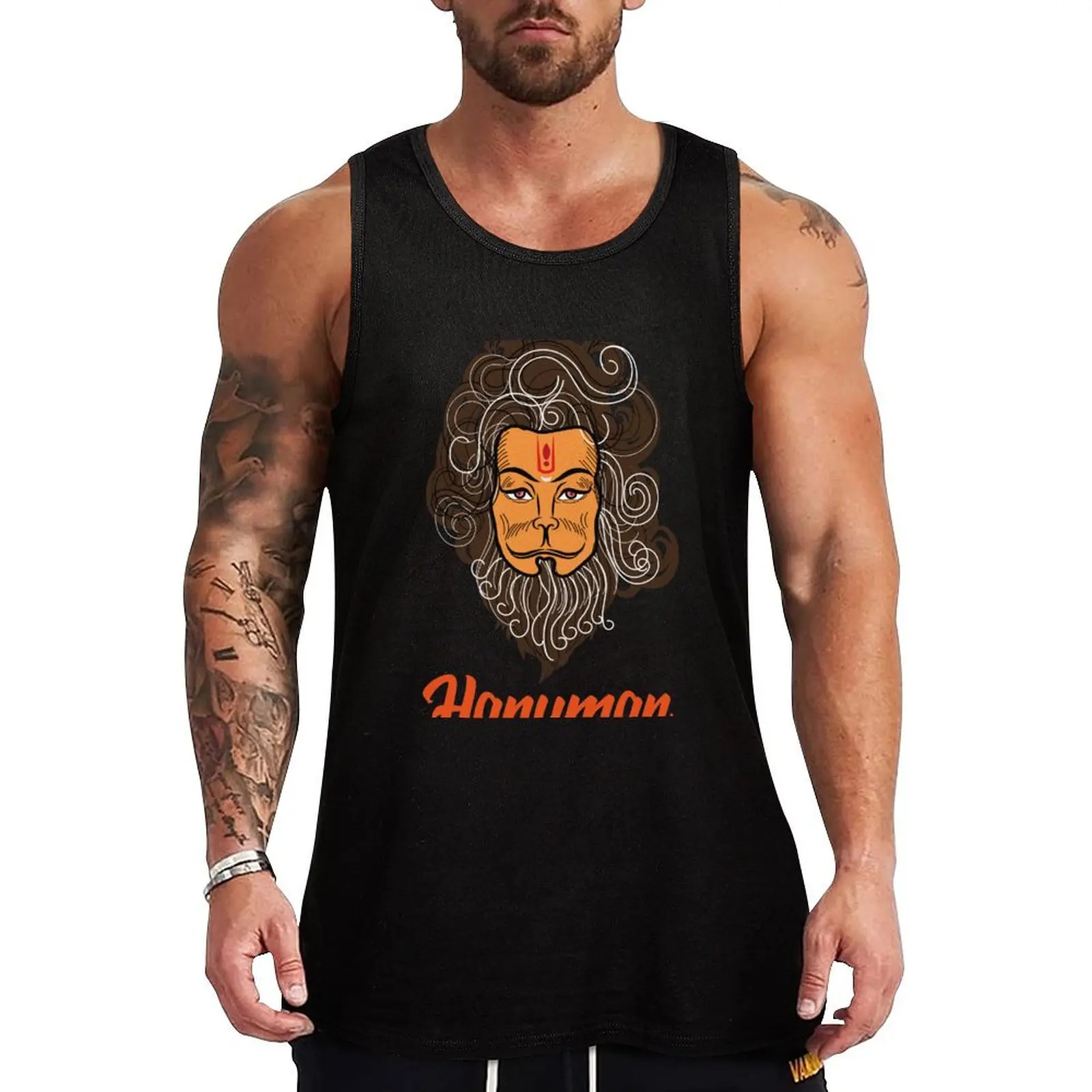 

Lord hanuman head Tank Top sleeveless man shirts gym t-shirts man t-shirt Men's