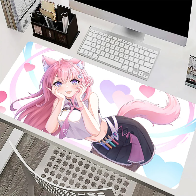pink Mouse Pad Laptop Computer Game Desk Mat E-sports Gaming Mousepad Keyboard Pad H-hololive Hakui